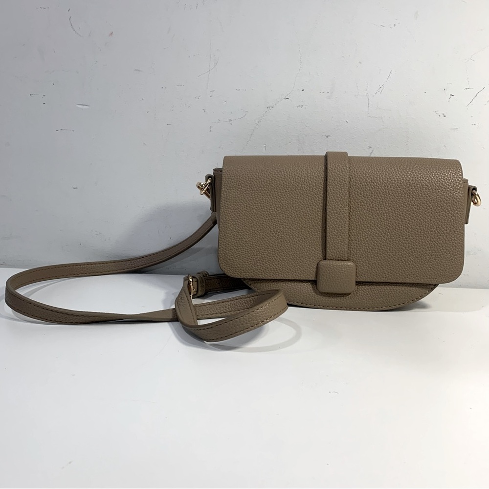 Lisinuo Women’s Shoulder Crossbody Handbags Cross Saddle Bag Taupe Beige Snap